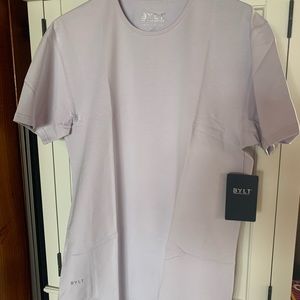 BYLT DESIGNER MENS TEE SHIRT, LUX BLEND FABRIC, SHORT SLEEVE, DROP CUT STYLE